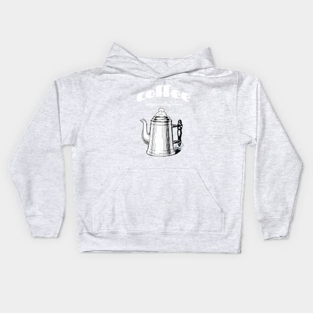 Coffee because adulting is hard Kids Hoodie by candhdesigns